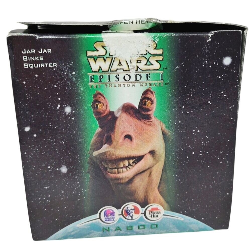 🌟 Vintage Star Wars Episode 1 Jar Jar Binks Squirter Toy - Naboo KFC Taco Bell